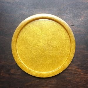Gold resin coaster